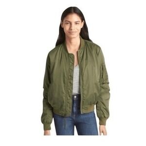 Gap Classic Satin Bomber Jacket Hunter‎ Green XS